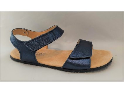 Sandály Protetika Belita barefoot modrá metalické (Barva modrá, Velikost boty 37)