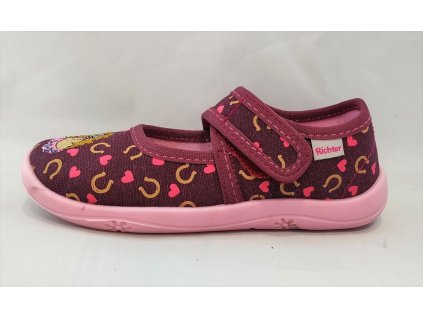 Bačkůrky Richter balerínka 9150 4191 7410 vínová/kůň (Barva vínová, Velikost boty 25)