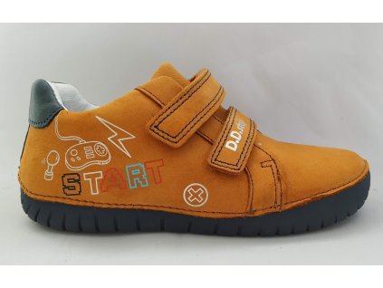 Obuv celoroční DDstep barefoot S050-335BM hořtice/start (Barva žlutá, Velikost boty 25)