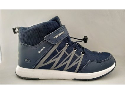 Celoroční obuv Viking Oppsal Mid GTX (Barva modrá, Velikost boty 34)