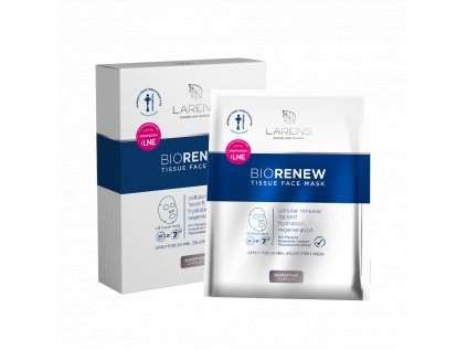 Larens BIO Renew Tissue Face Mask - 4 kusy, látková maska s botox efektem, efektom, 4 pieces