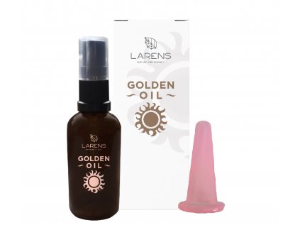 Larens Golden Oil mini set, bankovanie, baňkování, oleje, péče, starostlivosť o pleť