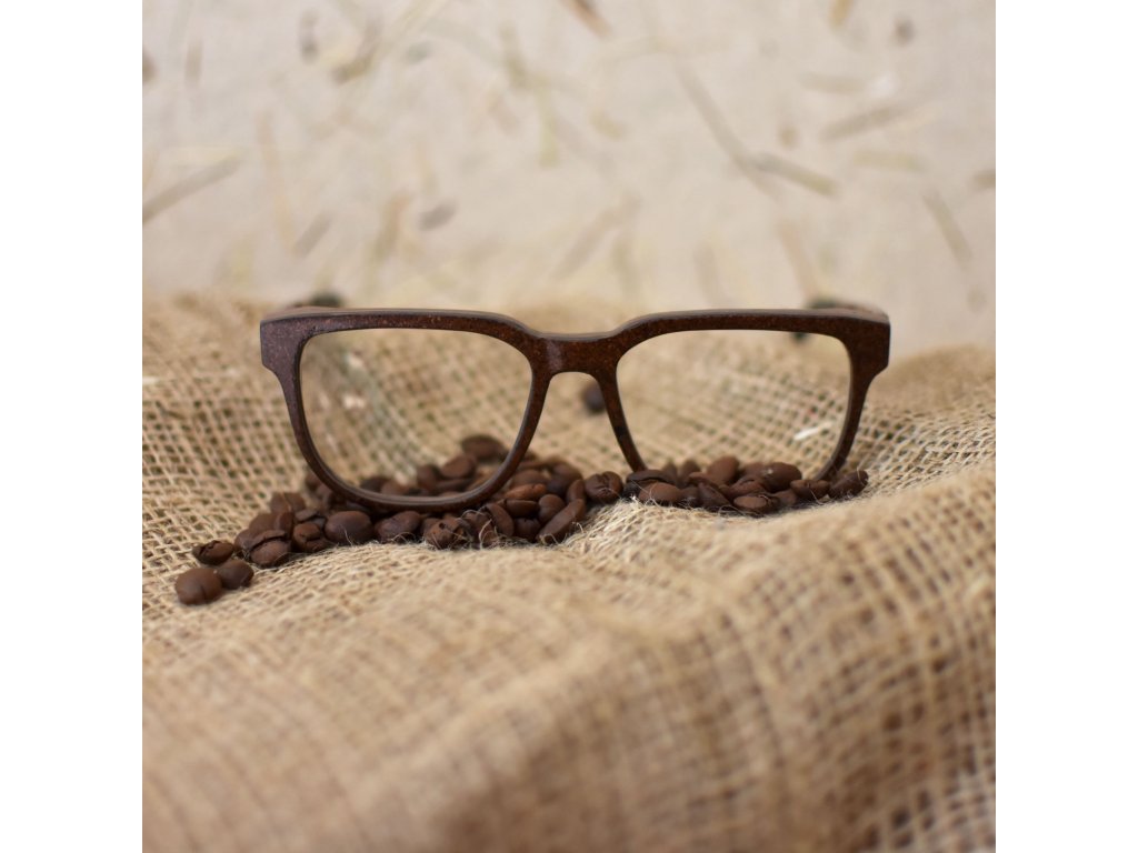 Brýle ze dřeva a kávových zrn