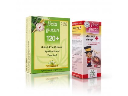 Beta Glucan 120+ a Beta glucan Dětský sirup+