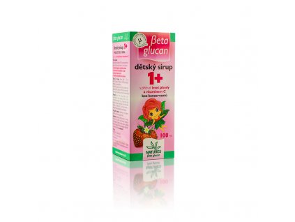 Beta glucan Dětský sirup 1 + s příchutí lesní jahody