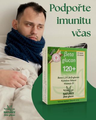 🥶 Cítíte, že na vás něco leze? Nečekejte, až se imunita úplně vzdá – podpořte ji včas! 💊 Látky obsažené v Beta Glucan 120+...