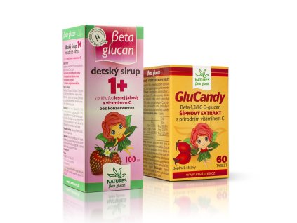 Balíček: Beta Glucan Detský sirup 1+ a GluCandy 60 tabliet