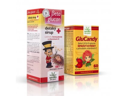 Balíček: Beta Glucan Detský sirup + a GluCandy 60 tabliet