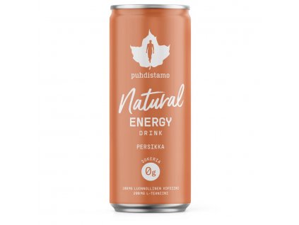 natural energy drink 330ml peach