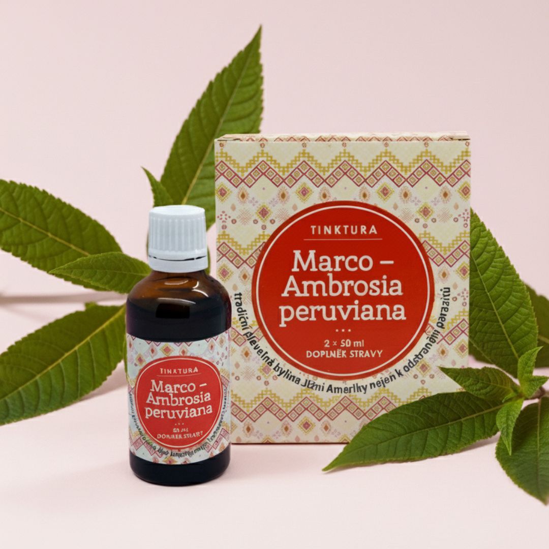 Kĺby, trávenie, stres: jedno riešenie MARCO -  Ambrózia peruánska tinktúra.
