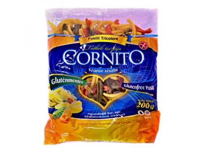Fusilli trojfarebné kukuričné cestoviny 200 g Cornito.webp