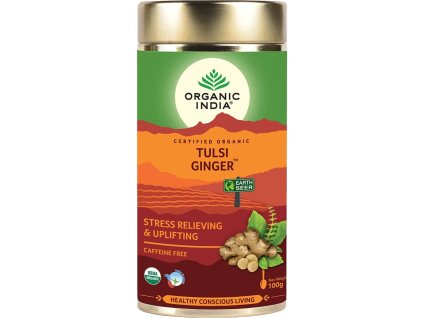 45552 ajur organic india tulsi ginger 100g syp caj