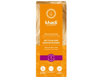 khadi rastlinna farba na vlasy stredná blond