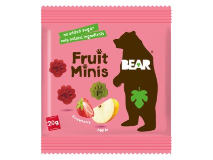 Bear Jahodovo jablkové ovocné minis 20 g