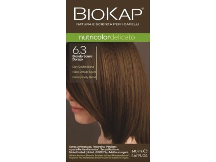 BIOKAP Nutricolor Delicato Farba na vlasy Tmavý zlatý blond 6.3