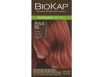 BIOKAP Nutricolor Delicato Farba na vlasy Tizianová červená 8.64