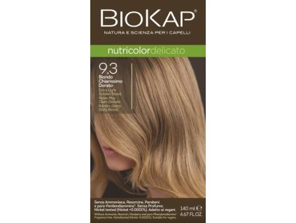 BIOKAP Nutricolor Delicato Farba na vlasy Extra svetlý zlatý blond 9.3