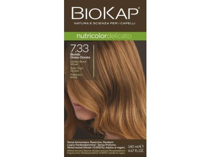 BIOKAP Nutricolor Delicato Farba na vlasy Zlatý pšeničný blond 7.33