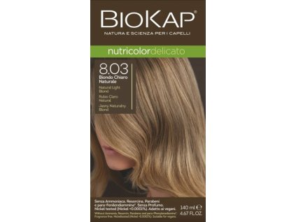 BIOKAP Nutricolor Delicato Farba na vlasy Prirodzený svetlý blond 8.03