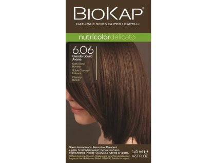 BIOKAP Nutricolor Delicato Farba na vlasy Tmavý blond Havana 6.06