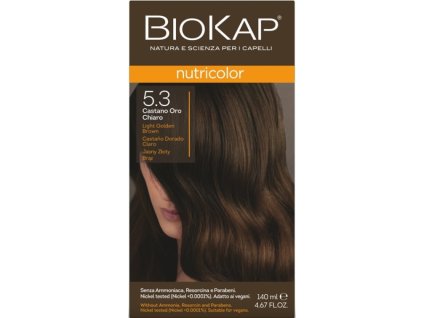 BIOKAP Nutricolor Farba na vlasy Svetlá zlatá hnedá 5.3 1