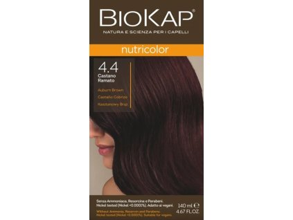 BIOKAP Nutricolor Farba na vlasy Gaštanová hnedá 4.4