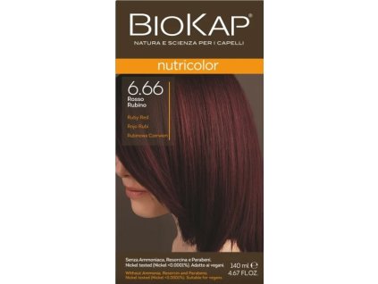 BIOKAP Nutricolor Farba na vlasy Červený rubín 6.66