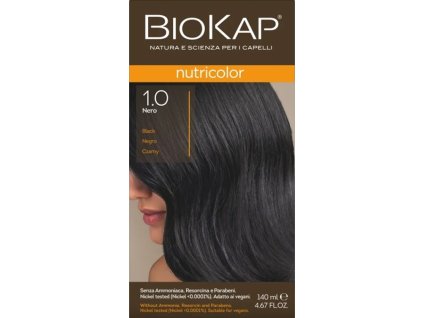 BIOKAP Nutricolor Farba na vlasy Čierna 1.0