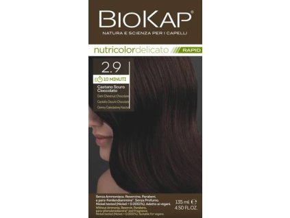 BIOKAP Nutricolor Delicato RAPID Farba na vlasy Tmavý čokoládový gaštan 2.9