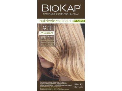 BIOKAP Nutricolor Delicato RAPID Farba na vlasy Extra svetlý zlatý blond 9.3