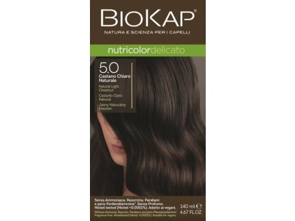 BIOKAP Nutricolor Delicato Farba na vlasy Svetlá hnedá 5.0