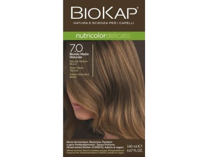 BIOKAP Nutricolor Delicato Farba na vlasy Prirodzený plavý blond 7.0
