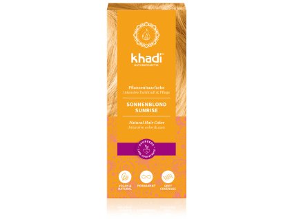 khadi rastlinna farba na vlasy slnecna blond