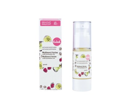 Kvitok krém nočný malinový 30ml