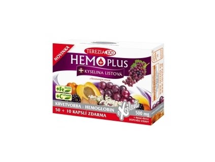 HEMO PLUS s hroznom + kyselina listová + železo + vitamín C