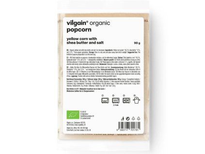 Vilgain Popcorn do mirkovlnky BIO 90 g