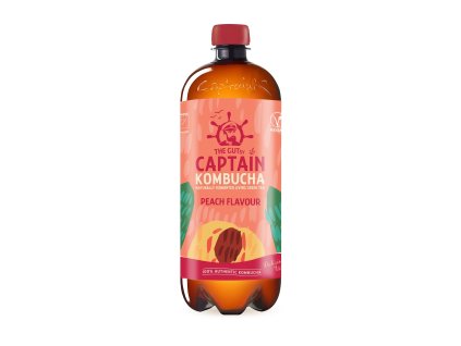 Captain kombucha broskev 1 l BIO THE GUTSY