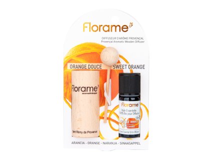 Difuzér provensálský dřevěný + éterický olej Sladký pomeranč 10 ml BIO FLORAME