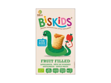 Sušenky celozrnné měkké dětské s jablečným pyré bez přidaného cukru 36M+ 120 g BIO BISKIDS