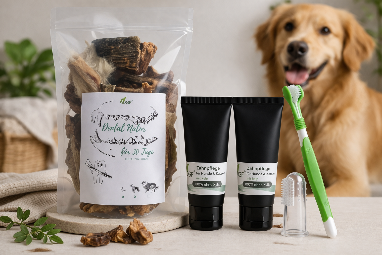 Natürliche Zahnpflege für Hunde – Dental Natur und Zahnpflege Set
