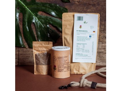 Mariendistel gemahlen – Einzelfuttermittel für Hunde und Katzen, verschiedene Verpackungen