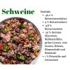 Schmackhafte Schweinefleischstücke mit Gemüse und Kräutern die beste Futtermittelwahl für Hunde mit Übergewicht.