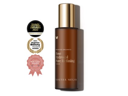 Vanessa Megan Toner s růžovým hydrosolem pro zjemnění pórů a vyrovnání pH pleti 100 ml (Rose Hydrosol Pore Refining Toner)