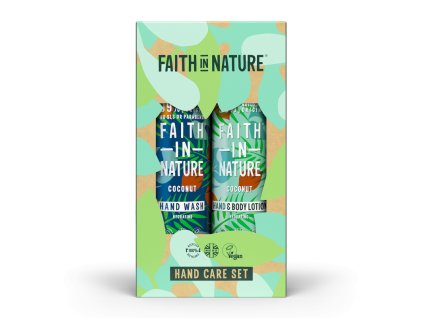 Faith in Nature dárková sada Péče o ruce - kokos. mýdlo a mléko 2x 400 ml