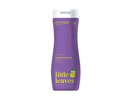 Attitude Dětské tělové mýdlo a šampon (2 v 1) Little leaves s vůní vanilky a hrušky 473 ml