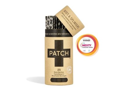 Patch bambusové náplasti aktivní uhlí 25 ks štípance, třísky, odřeniny, škrábance balení
