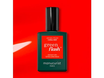 Manucurist Green Flash LED gel na nehty 15 ml CORAL REEF