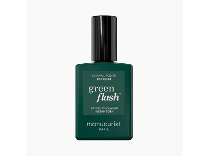 Manucurist Green Flash LED TOP Coat 15 ml vrchní krycí lak