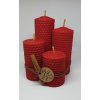 Adventná sada sviečok hrubá červená