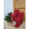 Adventná sada sviečok hrubá červená